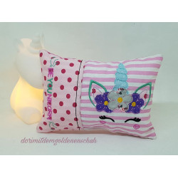 Stickdatei - ITH Kissen Dreaming Unicorn